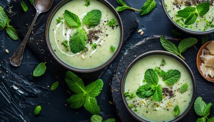 Delightful vegan dish with broad beans fresh mint and nigella Promotes healthy eating