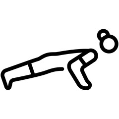 push up line icon