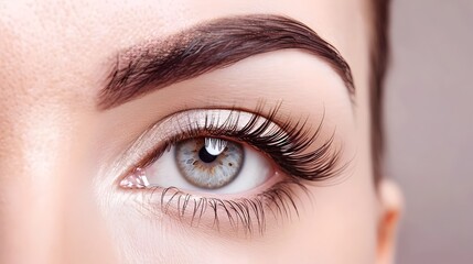 Obraz premium Beautifully Lifted Eyelash Extensions with Subtle Cat-Eye Effect