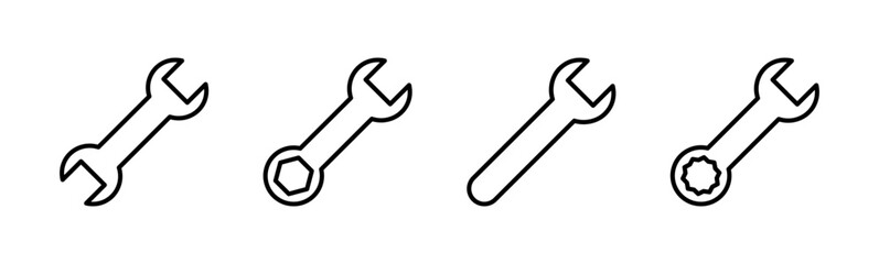 Wrench icon set. repair icon vector. tools icon vector