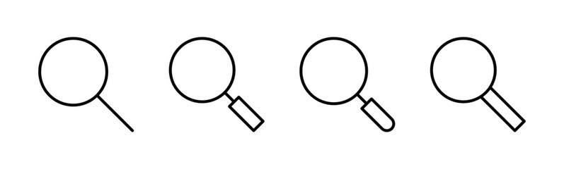 Search icon set. search magnifying glass icon