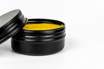 Yellow Clay Pomade Container Mock-up with White Background