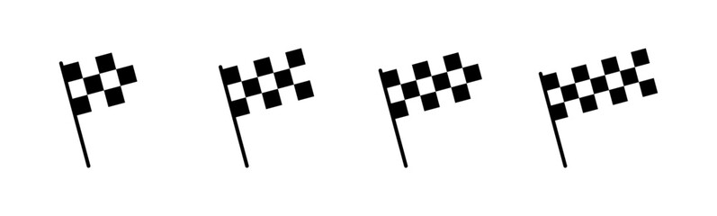 Racing flag icon set. race flag icon.Checkered racing flag icon