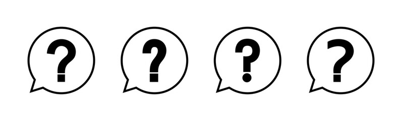 Question icon set. question mark icon vector.