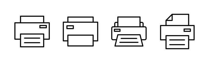 Print icon set. printer icon vector.