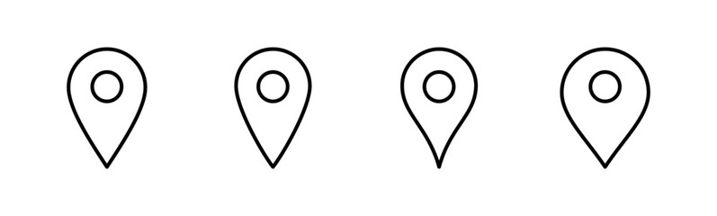 Pin icon set. Location icon vector. destination icon. map pin