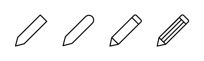 Pencil icon set. pen symbol. edit icon vector