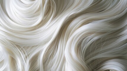 Obraz premium Close up shot of white color clip in hair extension