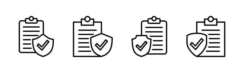 Insurance icon set. insurance symbol vector