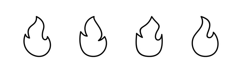 Obraz premium Fire icon set. fire vector icon