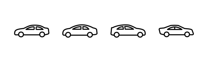 Car icon set. car vector icon. small sedan