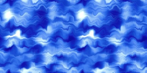 Water blur degrade alcohol ink border background. Seamless liquid flow stripe effect. Distorted tie dye wash variegated fluid blend. Repeat ombre pattern for sea, ocean, nautical maritime backdrop