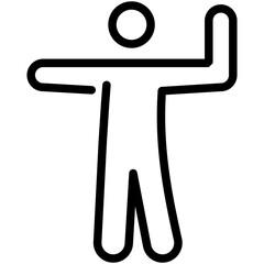 point left line icon