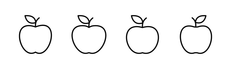 Apple icon set. Apple vector icon. apple symbols for your web design.