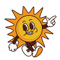 Retro Sun Character Illustration