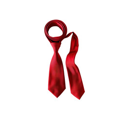 Elevate Your Style With A Red Necktie Its, Isolated On Transparent Background, For Design And Printing