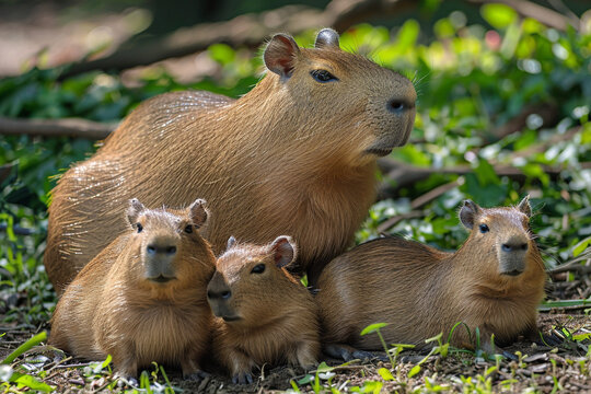 capybara family.