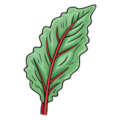 Vector icon of chard leaves, representing green leafy vegetables.