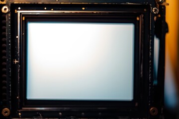 Medium format color film frame with empty space