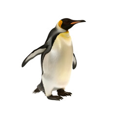 Fototapeta premium Feel The Resilience Of An Emperor Penguin, Isolated On Transparent Background, For Design And Printing