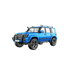 Fototapeta premium Feel The Sense Of Adventure With A Blue Car, Isolated On Transparent Background, For Design And Printing