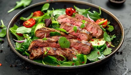 Fototapeta premium Salad including meat