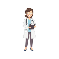 Fototapeta premium Image Of Female Doctor, Isolated On Transparent Background, For Design And Printing