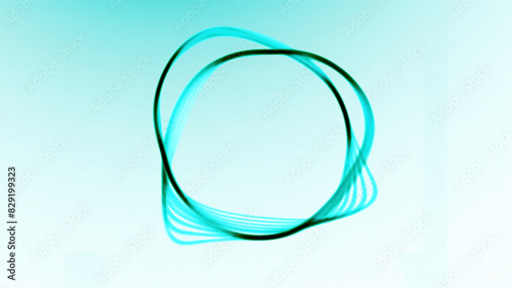 Canvas Prints animation with moving ring vibrations. design. 3d ring in space with moving wave vibrations. pulsati