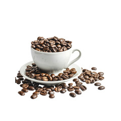 Savor The Aroma Of Freshly Brewed Coffee, Isolated On Transparent Background, For Design And Printing