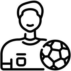 soccer player line icon © muh zakaria