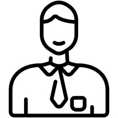 businessman line icon