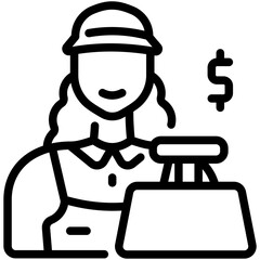 cashier line icon