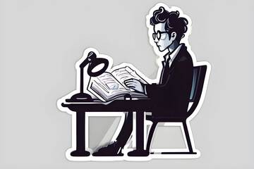 person working on laptop generative ai