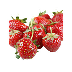 Strawberries , Isolated On Transparent Background, For Design And Printing
