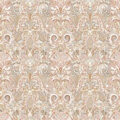 Seamless fabric pattern. Paisley pattern. Color: blush beige. Very beautiful. Fashion. Elegance. Luxurious background textile