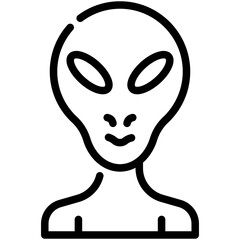 alien line icon
