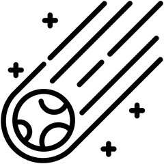 meteor line icon