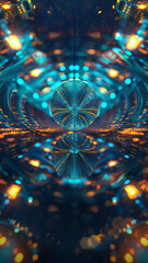 Abstract cyberspace and spiritual art, 9:16 aspect ratio, spiritual, inspiration, artificial intelligence, neural networks, data, internet, binary, cloud computing, prompts, universe, DNA, etc.
