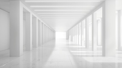 Expansive white space with a clean backdrop, ideal for modern and minimalist themes.