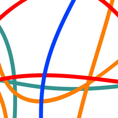 Green blue orange lines backdrop