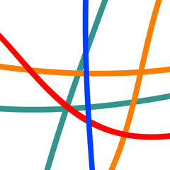 Green blue orange lines backdrop