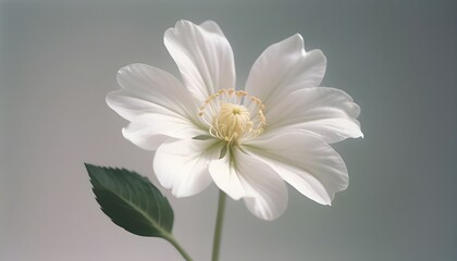 white flower isolated on transparent background cutout