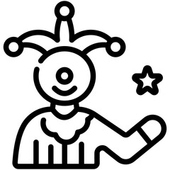 clown line icon