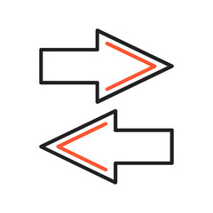 Left Right Vector Icon Design