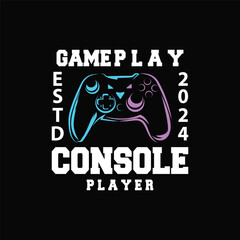 Game Console Logo, Gamer Design Gamepad Illustration Symbol Template