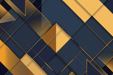 Sophistication and luxury are woven into this elegant abstract duotone gradient background with its geometric shapes in gold and indigo.