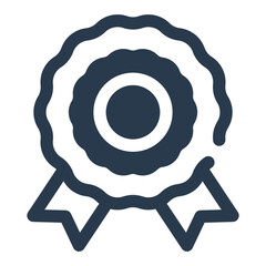 French Tricolor Cockade Badge Vector Icon Illustration