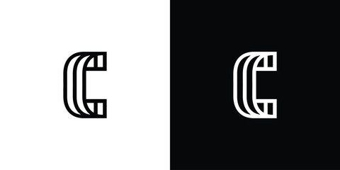 Modern and strong letter C initials logo design