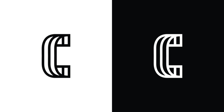 Modern and strong letter C initials logo design
