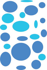 set of blue and white circles